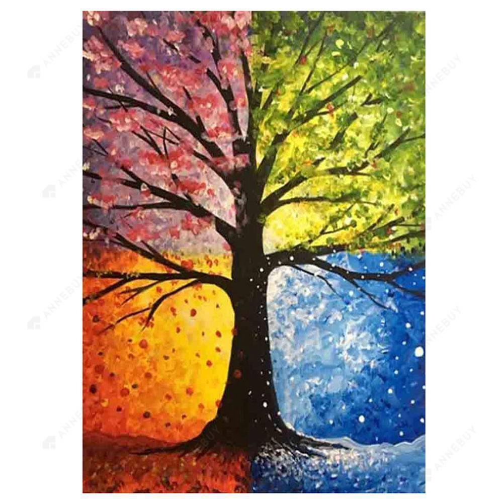 Free Colorful Tree - MyCraftsGfit - Free 5D Diamond Painting