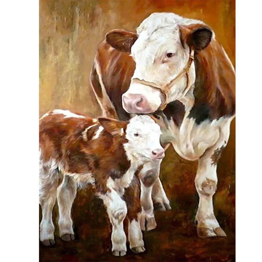 Free Cow Calf - MyCraftsGfit - Free 5D Diamond Painting