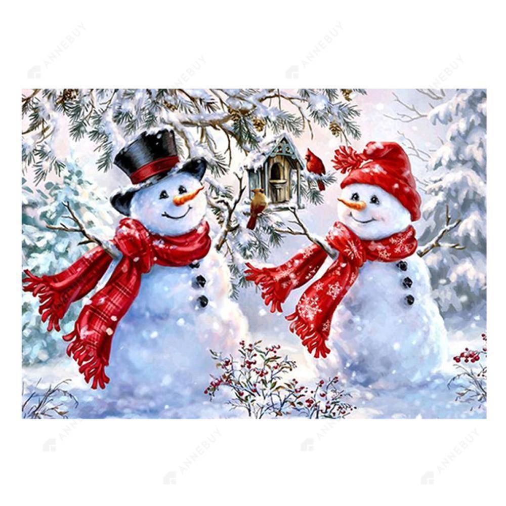 Cute Snowman Free 5D Diamond Painting Kits MyCraftsGfit - Free 5D Diamond Painting mycraftsgift.com