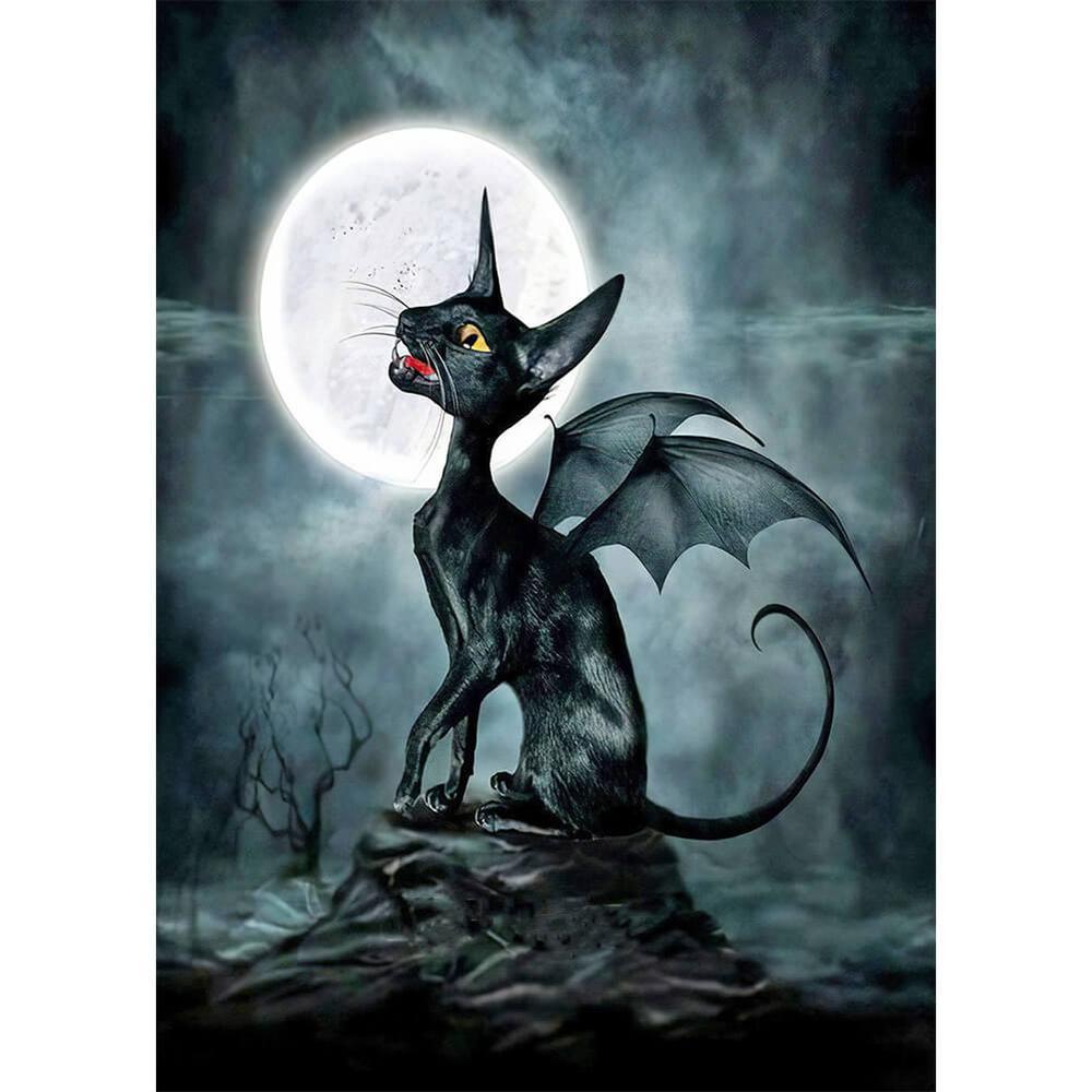 Free Dark Cat - MyCraftsGfit - Free 5D Diamond Painting