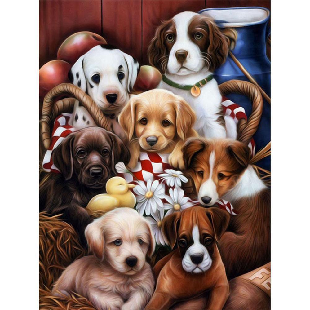 Free Dogs - MyCraftsGfit - Free 5D Diamond Painting