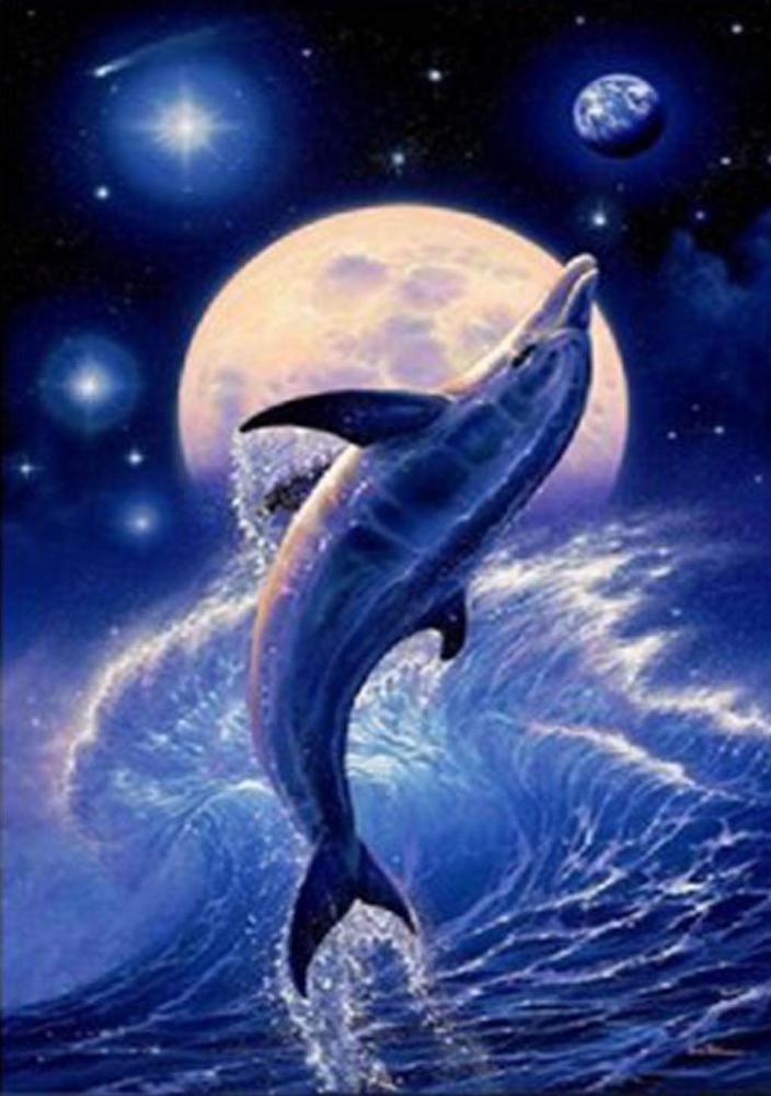 Free Dolphin - MyCraftsGfit - Free 5D Diamond Painting