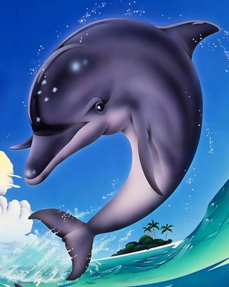 Free Dolphin - MyCraftsGfit - Free 5D Diamond Painting