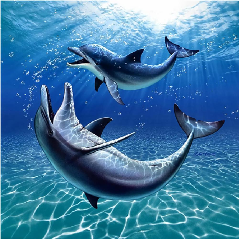 Free Dolphin - MyCraftsGfit - Free 5D Diamond Painting