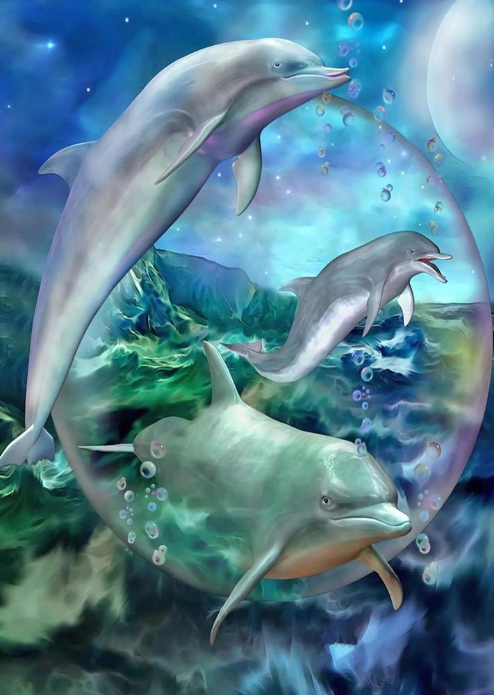 Free Dolphin - MyCraftsGfit - Free 5D Diamond Painting