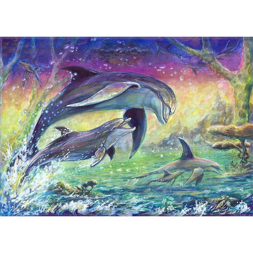 Free Dolphins - MyCraftsGfit - Free 5D Diamond Painting