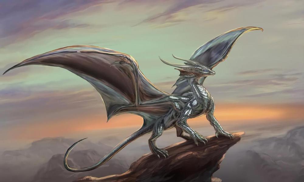 Free Dragon Staring At The Sky - MyCraftsGfit - Free 5D Diamond Painting