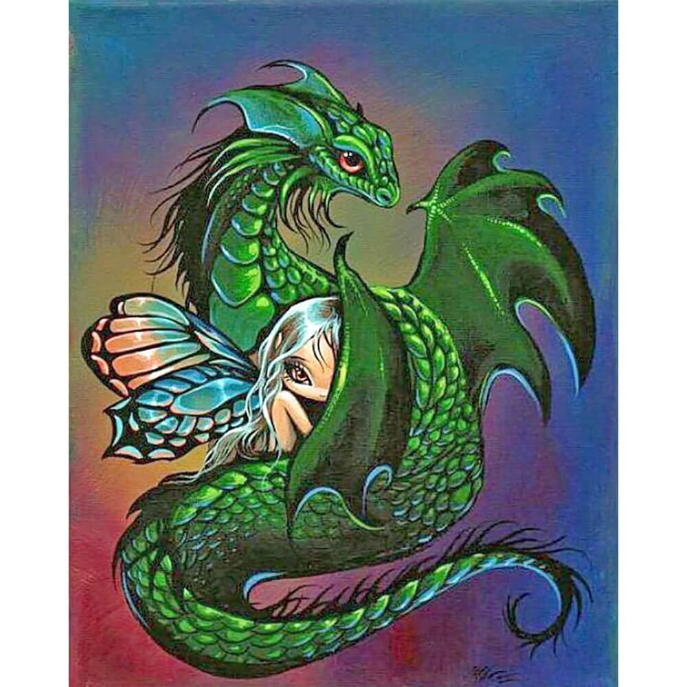 Free Dragon and Elves - MyCraftsGfit - Free 5D Diamond Painting