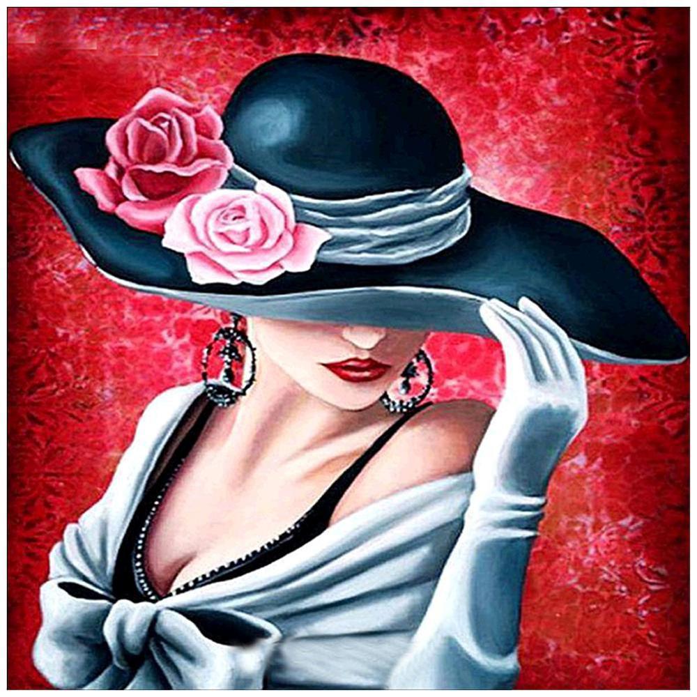 Free Elegant Lady - MyCraftsGfit - Free 5D Diamond Painting