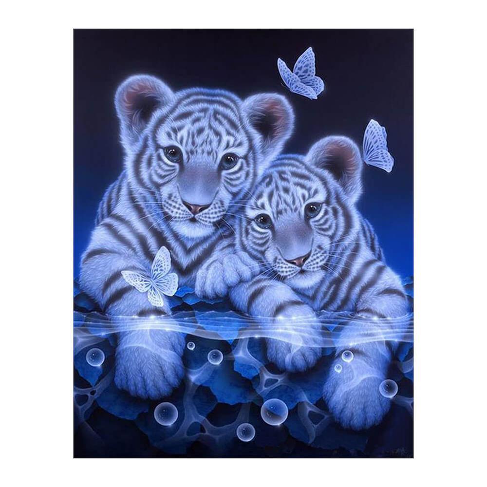 Free Flame Tiger - MyCraftsGfit - Free 5D Diamond Painting