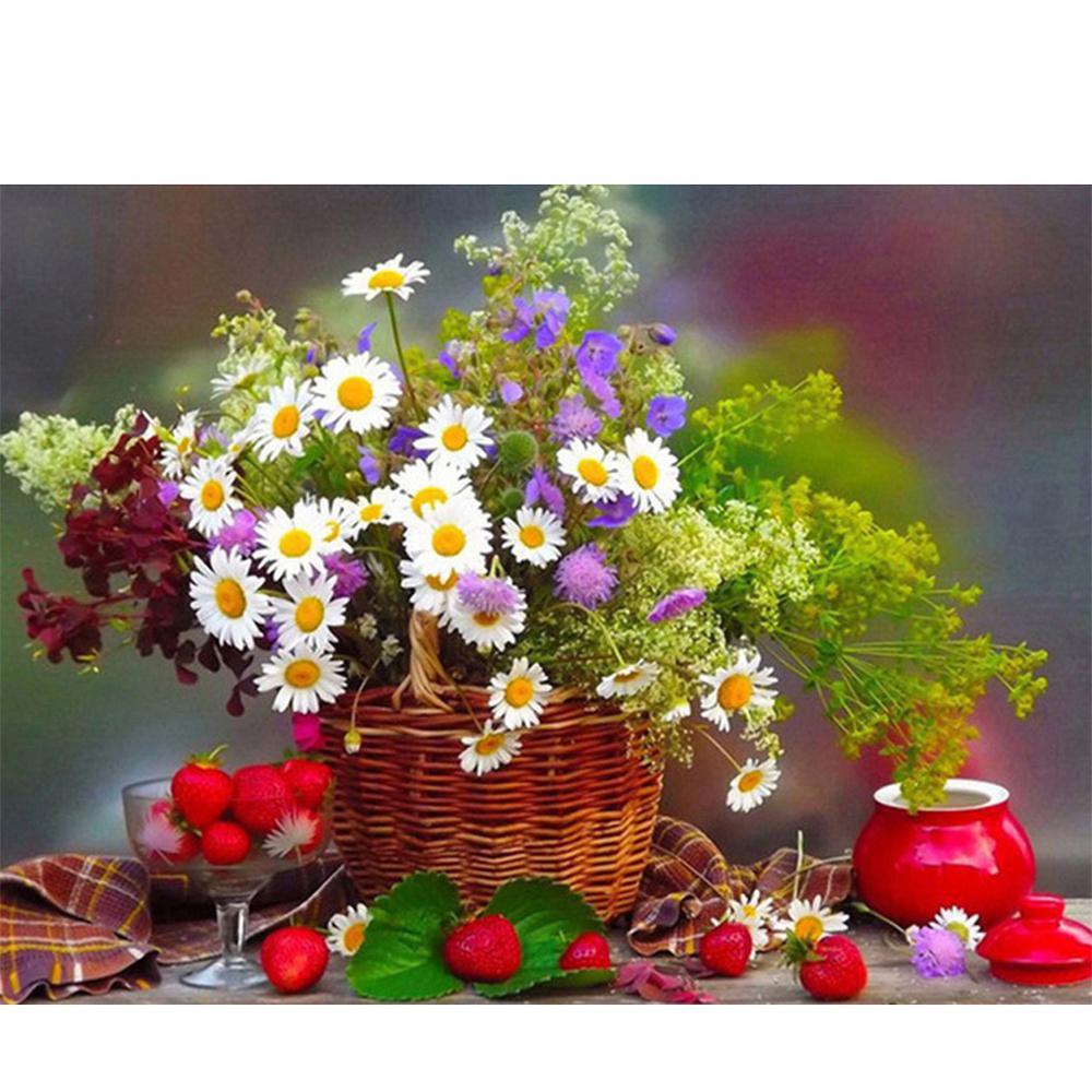 Flower Basket Free 5D Diamond Painting Kits MyCraftsGfit - Free 5D Diamond Painting mycraftsgift.com