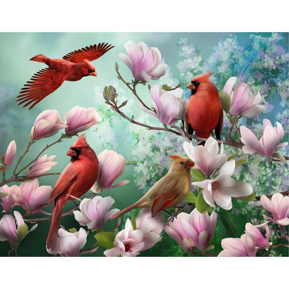 Free Flower Bird - MyCraftsGfit - Free 5D Diamond Painting