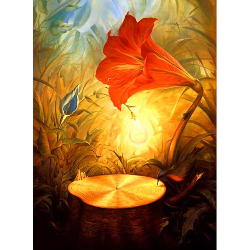 Flower Lamp Free 5D Diamond Painting Kits MyCraftsGfit - Free 5D Diamond Painting mycraftsgift.com