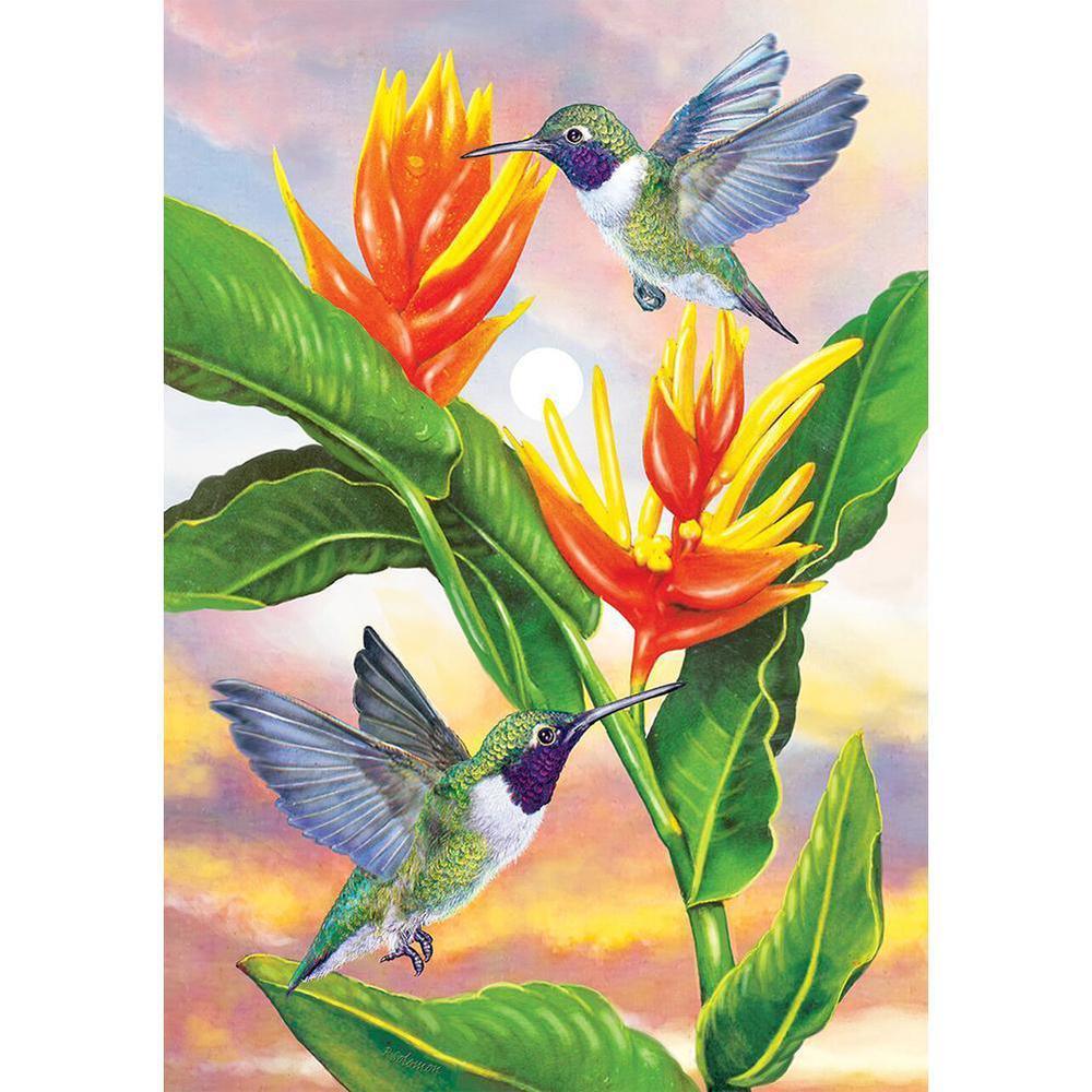 Free Flower and Hummingbird - MyCraftsGfit - Free 5D Diamond Painting