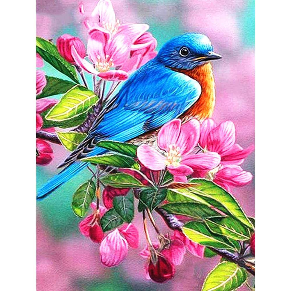 Free Flowers Bird - MyCraftsGfit - Free 5D Diamond Painting