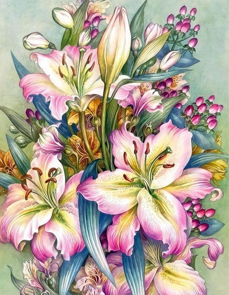 Free Flowers - MyCraftsGfit - Free 5D Diamond Painting