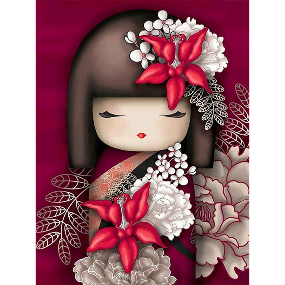 Free Japanese Doll - MyCraftsGfit - Free 5D Diamond Painting