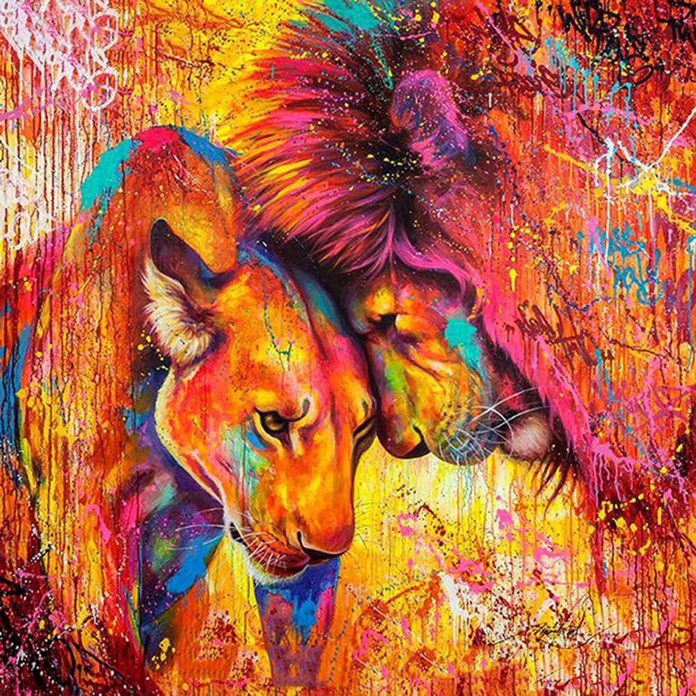 Free Lion Leopard - MyCraftsGfit - Free 5D Diamond Painting