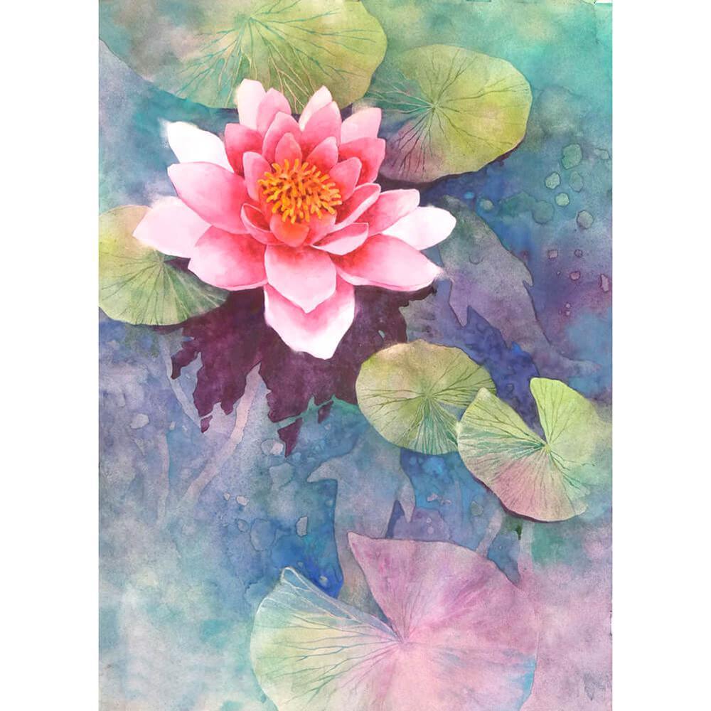 Free Lotus Pond - MyCraftsGfit - Free 5D Diamond Painting