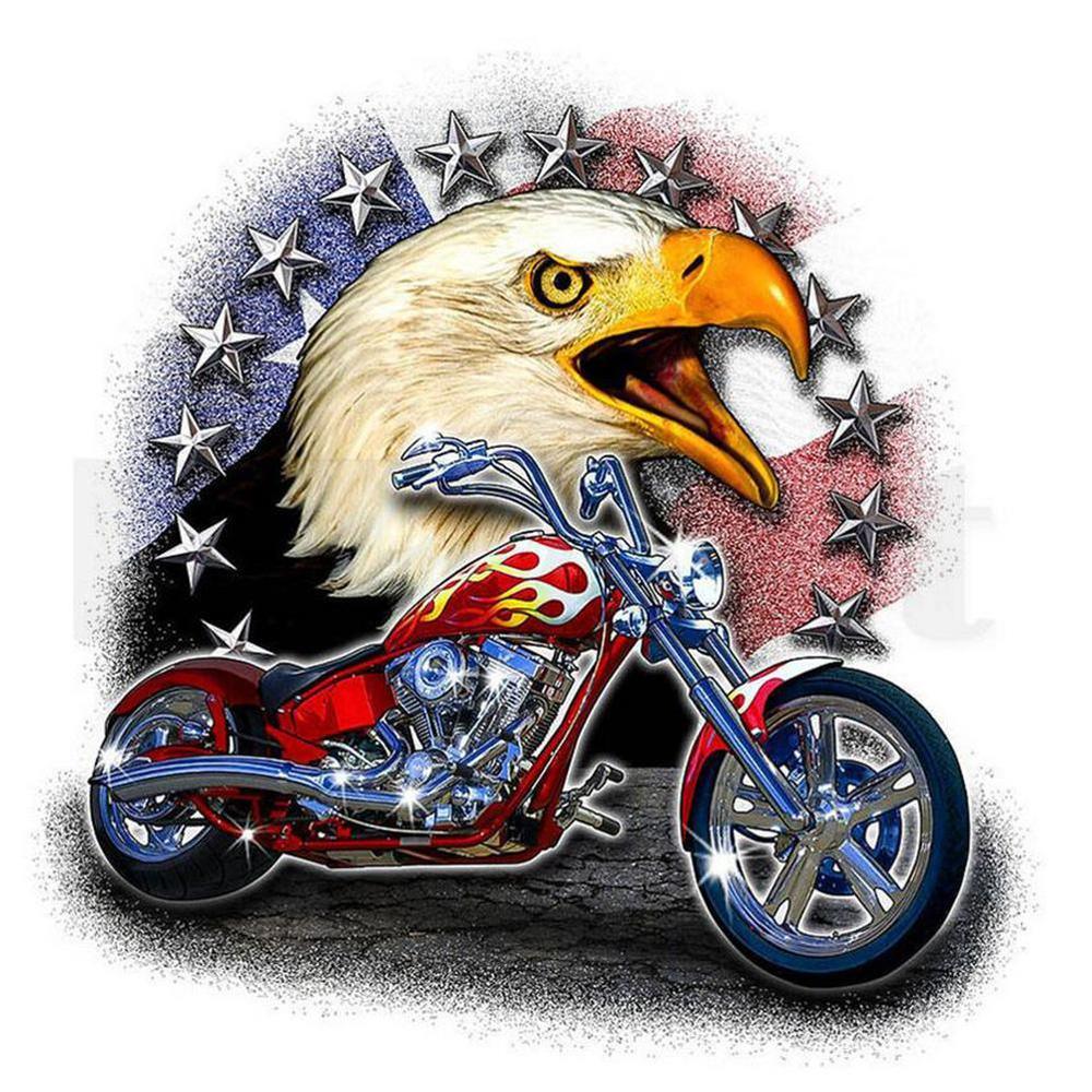 Free Motorcycle Eagle - MyCraftsGfit - Free 5D Diamond Painting