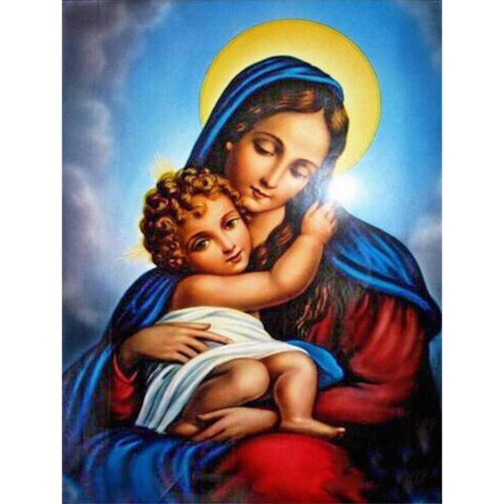 Free Our Lady and child - MyCraftsGfit - Free 5D Diamond Painting