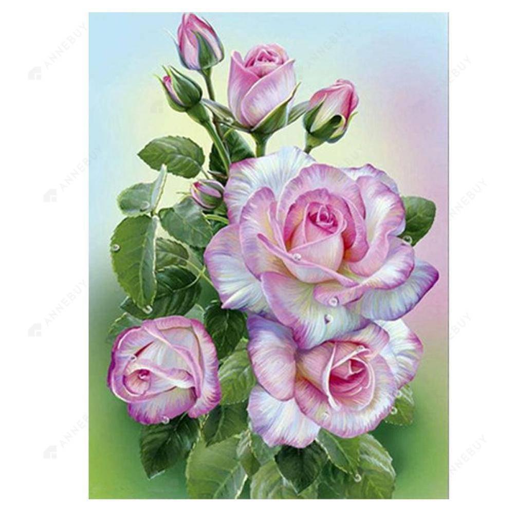 Free Pink Rose - MyCraftsGfit - Free 5D Diamond Painting