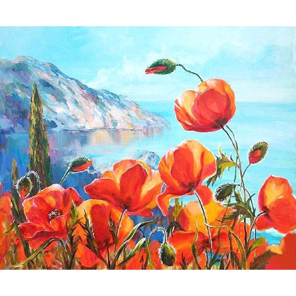 Free Poppies - MyCraftsGfit - Free 5D Diamond Painting