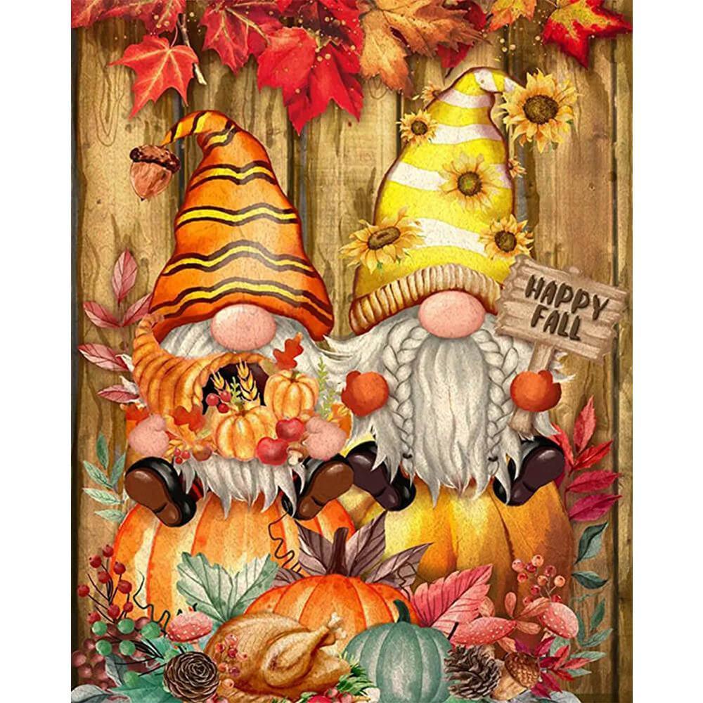 Free Pumpkin Gnome - MyCraftsGfit - Free 5D Diamond Painting