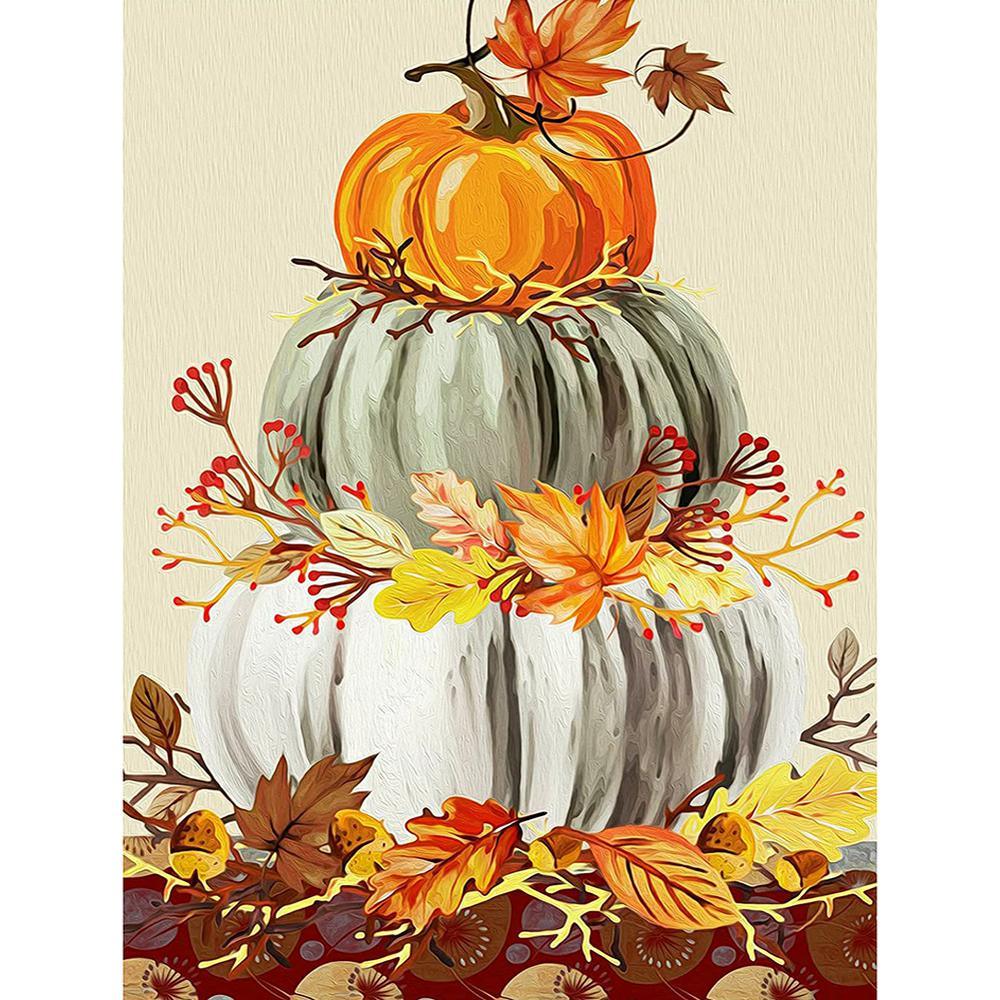 Free Pumpkin Maple Leaf - MyCraftsGfit - Free 5D Diamond Painting