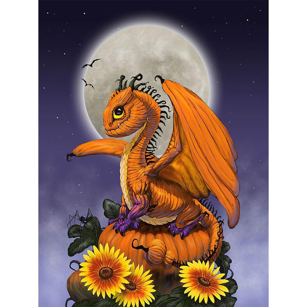 Free Pumpkin Pterodactyl - MyCraftsGfit - Free 5D Diamond Painting