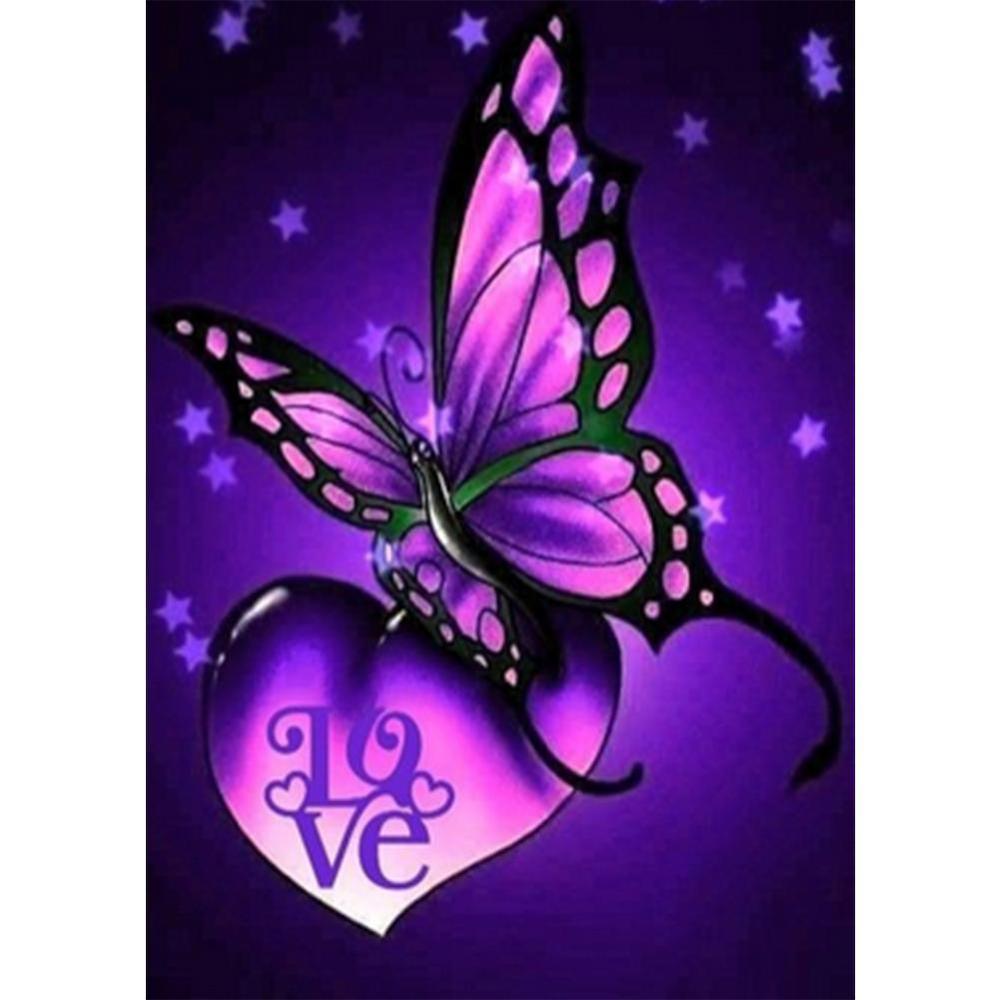 Free Purple Butterfly - MyCraftsGfit - Free 5D Diamond Painting