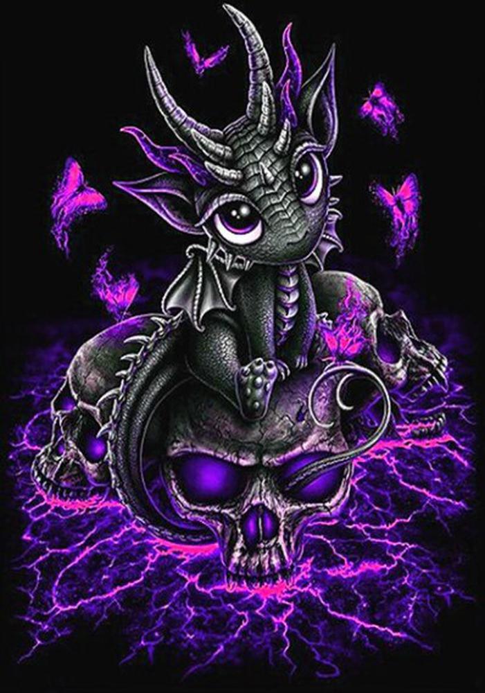 Free Purple Dragon - MyCraftsGfit - Free 5D Diamond Painting