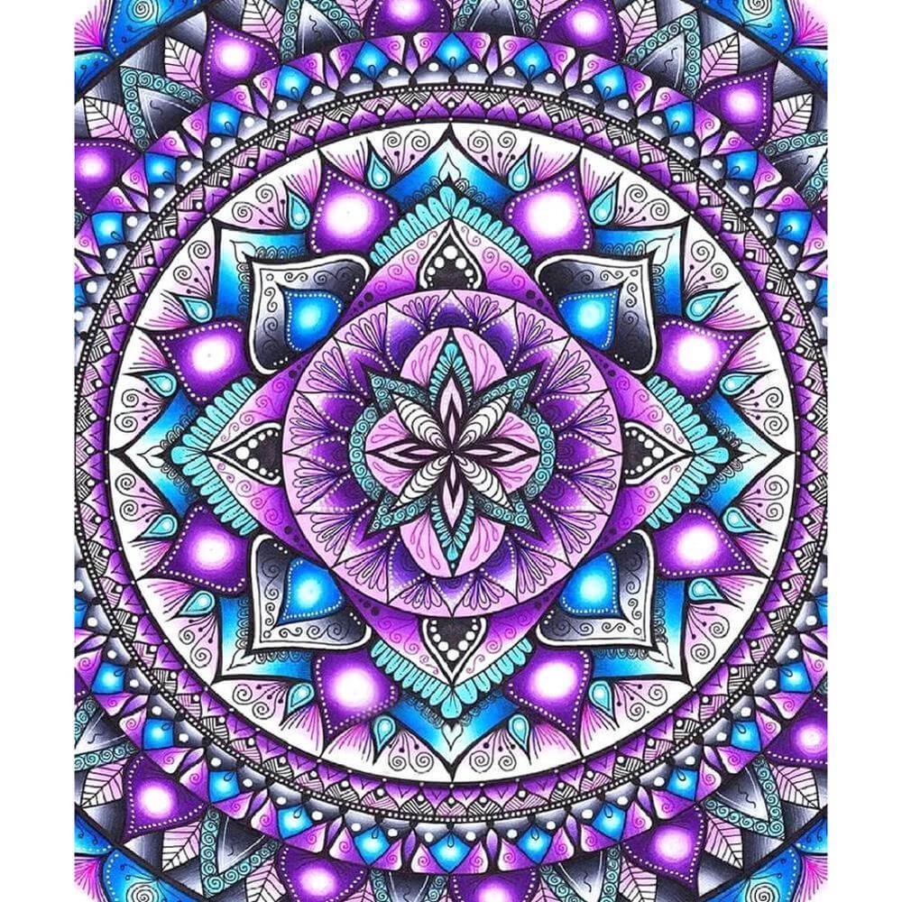 Free Purple Mandala - MyCraftsGfit - Free 5D Diamond Painting