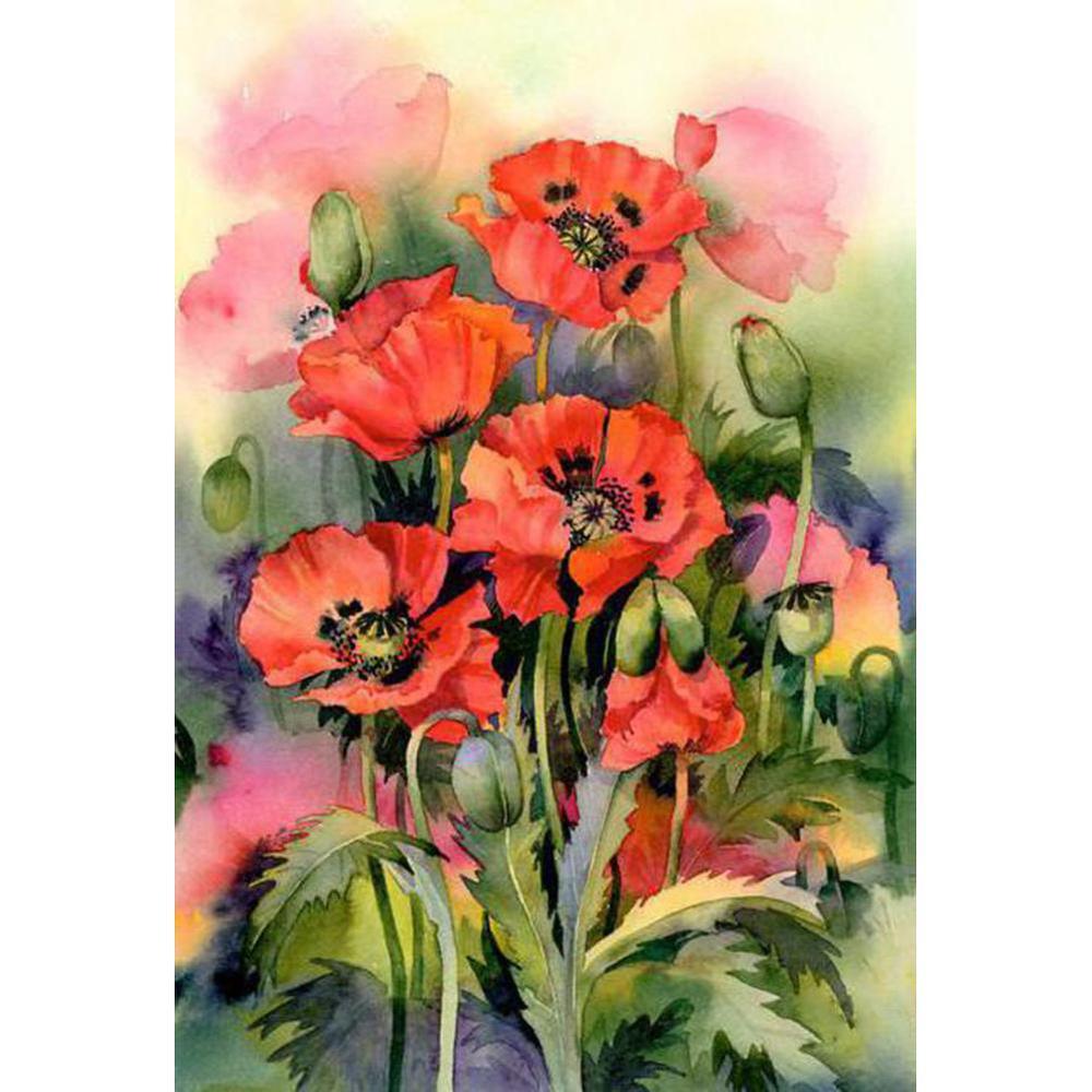 Free Red Flower - MyCraftsGfit - Free 5D Diamond Painting