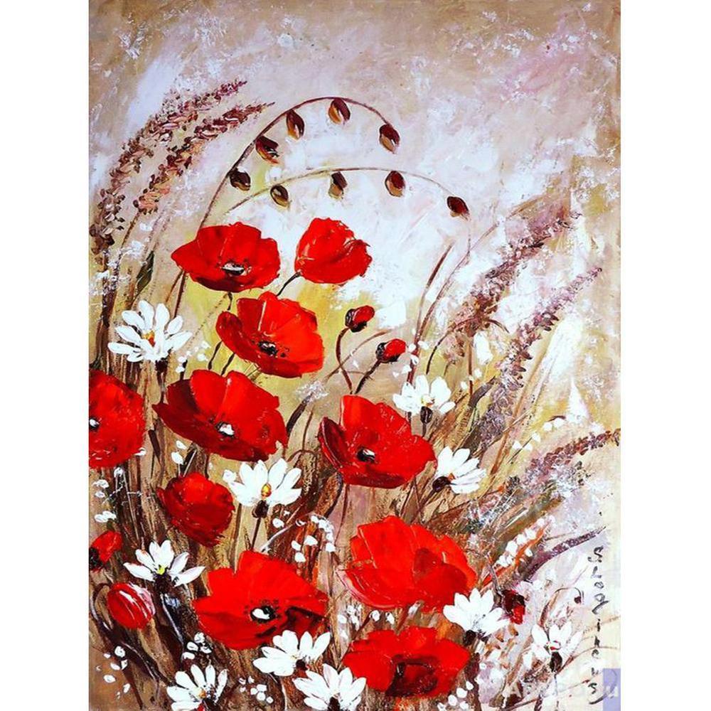 Free Red Flower - MyCraftsGfit - Free 5D Diamond Painting