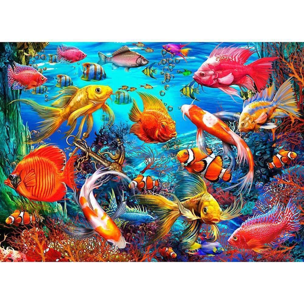 Free Sea Ocean Fish - MyCraftsGfit - Free 5D Diamond Painting