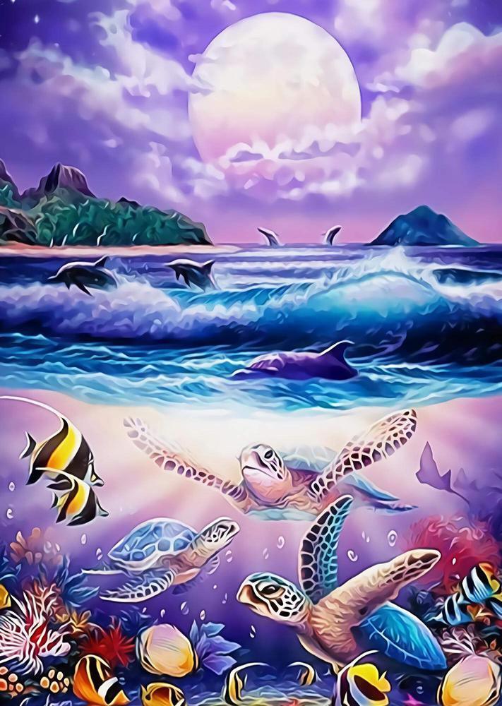 Free Sea Turtles - MyCraftsGfit - Free 5D Diamond Painting