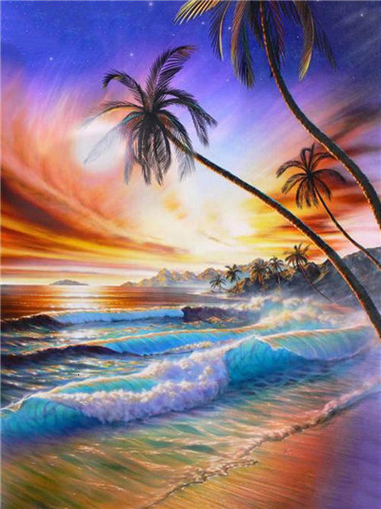 Free Seaside Scenery - MyCraftsGfit - Free 5D Diamond Painting