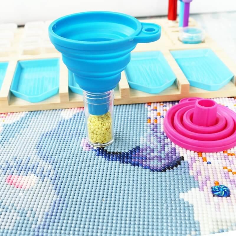 Silicone Collapsible Funnel Foldable (Random Color)