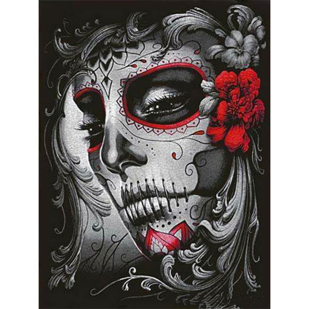 Free Skull Flower - MyCraftsGfit - Free 5D Diamond Painting