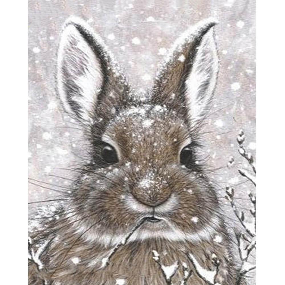 Free Snow Rabbit - MyCraftsGfit - Free 5D Diamond Painting