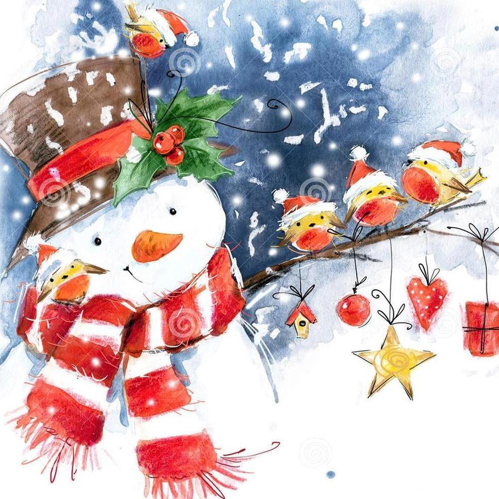 Free Snowman - MyCraftsGfit - Free 5D Diamond Painting