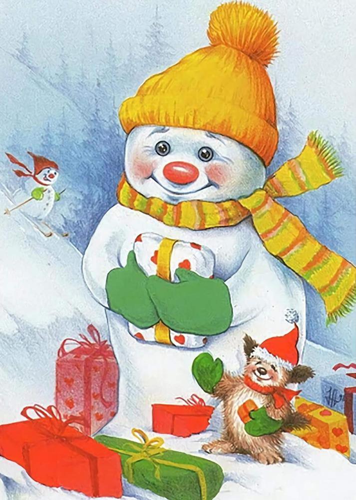 Snowman Free 5D Diamond Painting Kits MyCraftsGfit - Free 5D Diamond Painting mycraftsgift.com