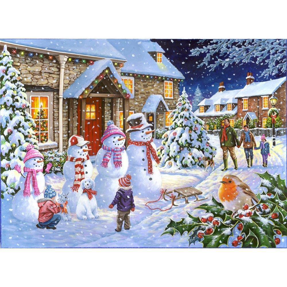 Snowman Free 5D Diamond Painting Kits MyCraftsGfit - Free 5D Diamond Painting mycraftsgift.com