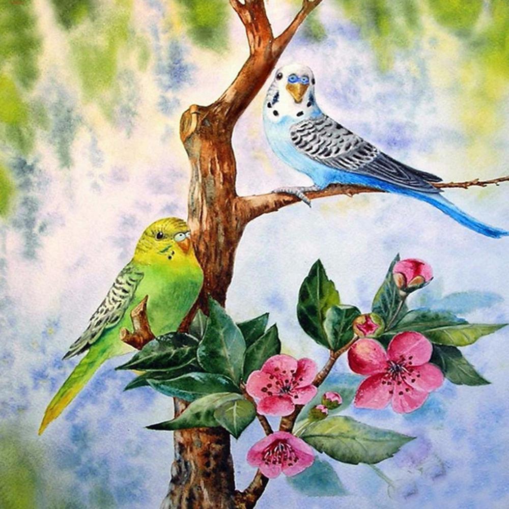 Free Spring Birds - MyCraftsGfit - Free 5D Diamond Painting