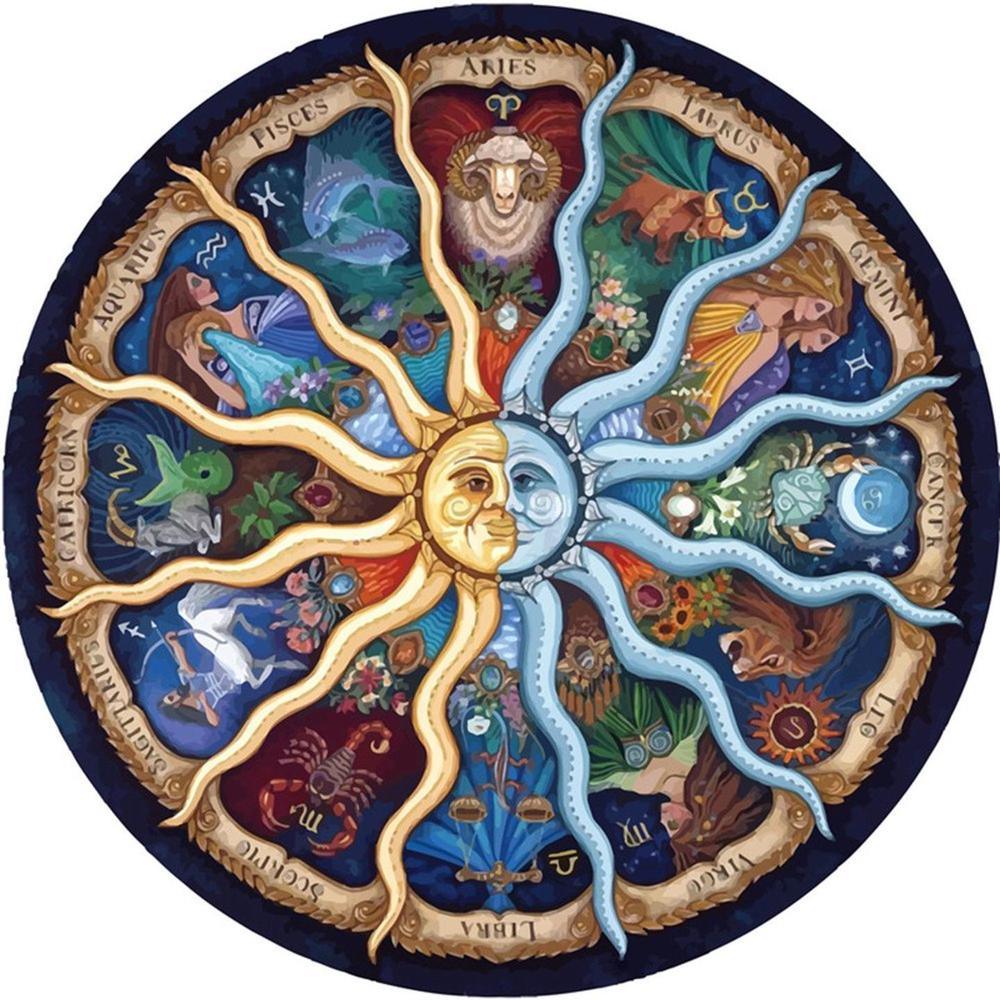 Free Sun - Zodiac Sign - MyCraftsGfit - Free 5D Diamond Painting