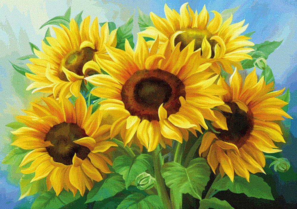 Free Sunflower - MyCraftsGfit - Free 5D Diamond Painting