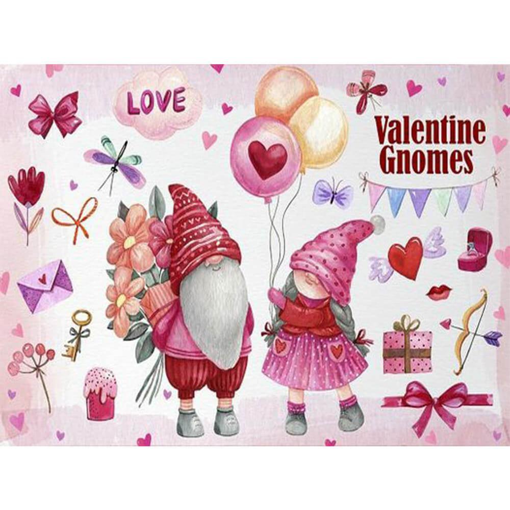 Free Valentine Gnome - MyCraftsGfit - Free 5D Diamond Painting