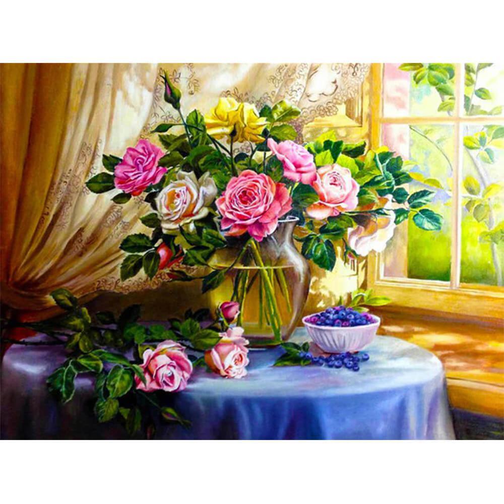 Free Vase flower - MyCraftsGfit - Free 5D Diamond Painting