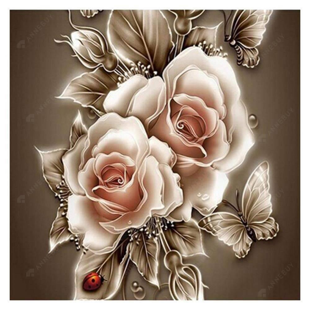 Free Vintage Flower - MyCraftsGfit - Free 5D Diamond Painting